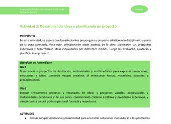 Actividad 2: Desarrollando ideas y planificando un proyecto