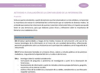 Actividad 4: Evaluación de la confiabilidad de la información