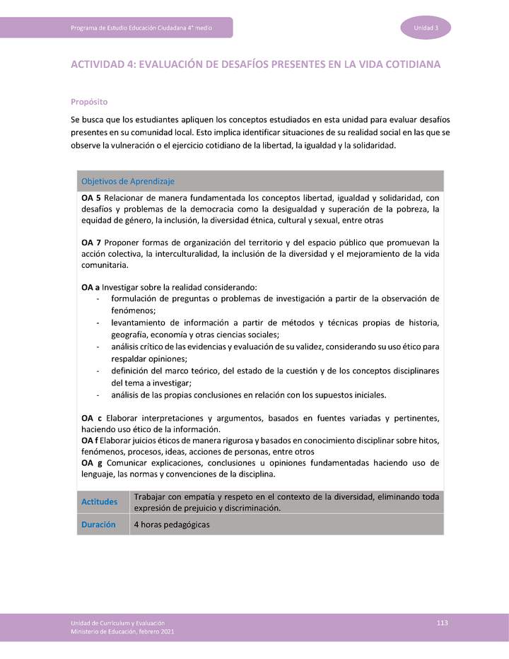 Actividad 4: Evaluación de desafíos presentes en la vida cotidiana