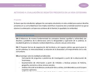 Actividad 4: Evaluación de desafíos presentes en la vida cotidiana