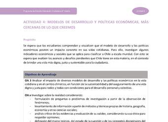 Actividad 4: Modelos de desarrollo y políticas económicas, más cercanas de lo que creemos