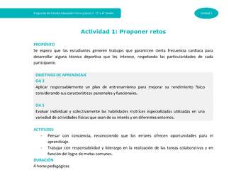 Actividad 1: Proponer retos