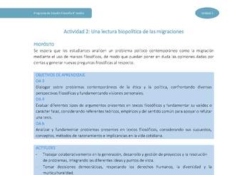 Actividad 2: Una lectura biopolítica de las migraciones