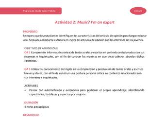 Actividad 2: Music? I'm an expert