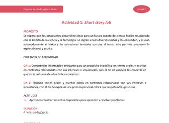 Actividad 1: Short story lab