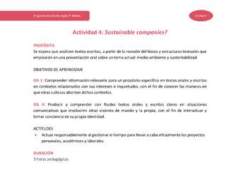 Actividad 4: Sustainable companies?