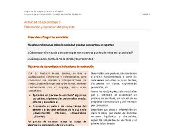 Actividad de aprendizaje 5: Elaboración y ejecución del proyecto