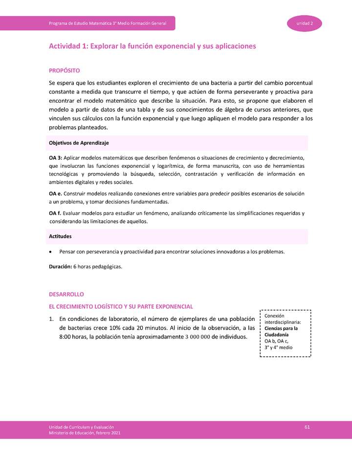 Actividad 1: Explorar la función exponencial y sus aplicaciones