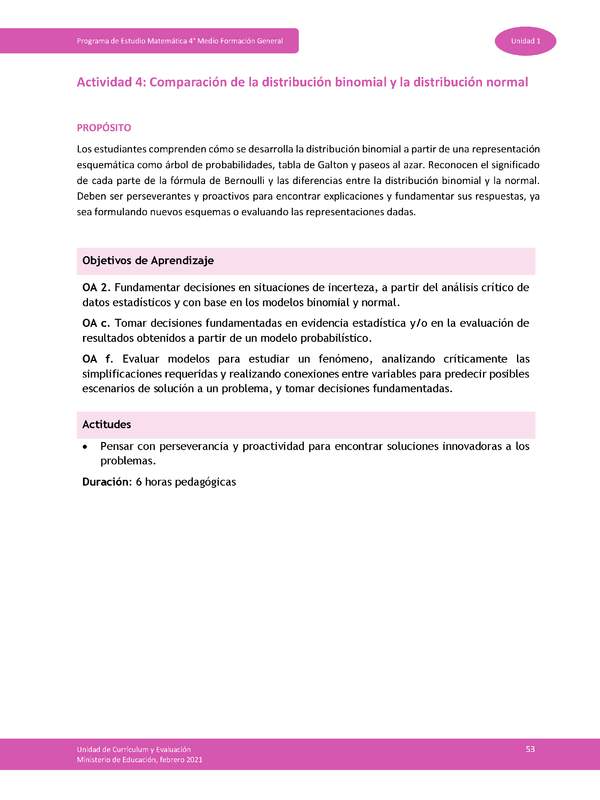 Actividad 4: Comparación de la distribución binomial y la distribución normal