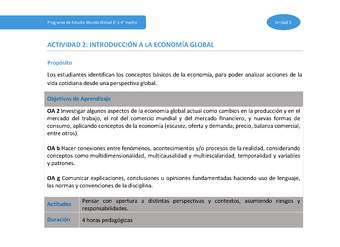 Actividad 2: Introducción a la economía global