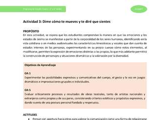 Actividad 3: Dime cómo te mueves y te diré que sientes