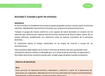 Actividad 1: Creando a partir de estímulos