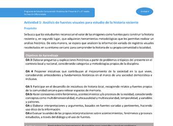 Actividad 1: Análisis de fuentes visuales para estudio de la historia reciente