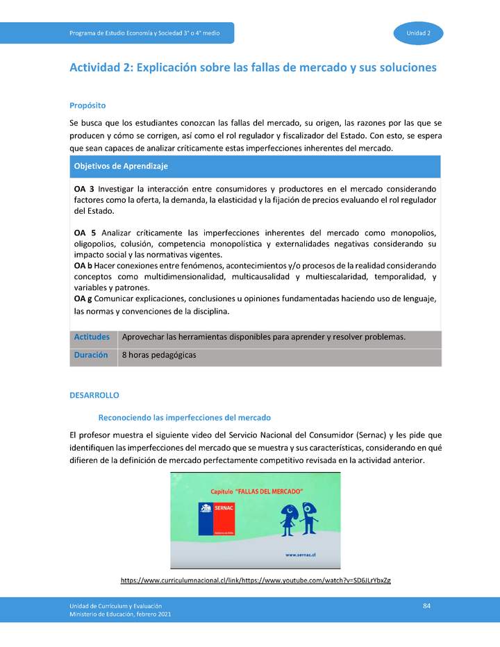 Actividad 2: Explicación sobre las fallas de mercado y sus soluciones