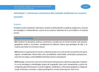 Actividad 1: ¿Tenemos conciencia del cuidado ambiental en nuestra escuela?