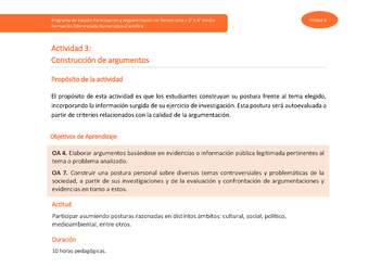 Actividad 3: Construcción de argumentos