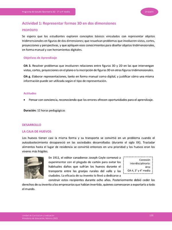 Actividad 1: Representar formas 3D en dos dimensiones