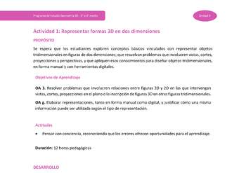 Actividad 1: Representar formas 3D en dos dimensiones