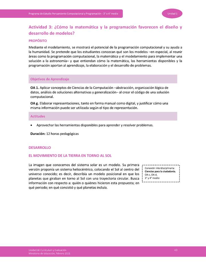 Actividad 3: ¿Cómo la matemática y la programación favorecen el diseño y desarrollo de modelos?