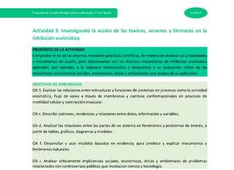 Actividad 3: Investigando la acción de las toxinas, venenos y fármacos en la inhibición enzimática