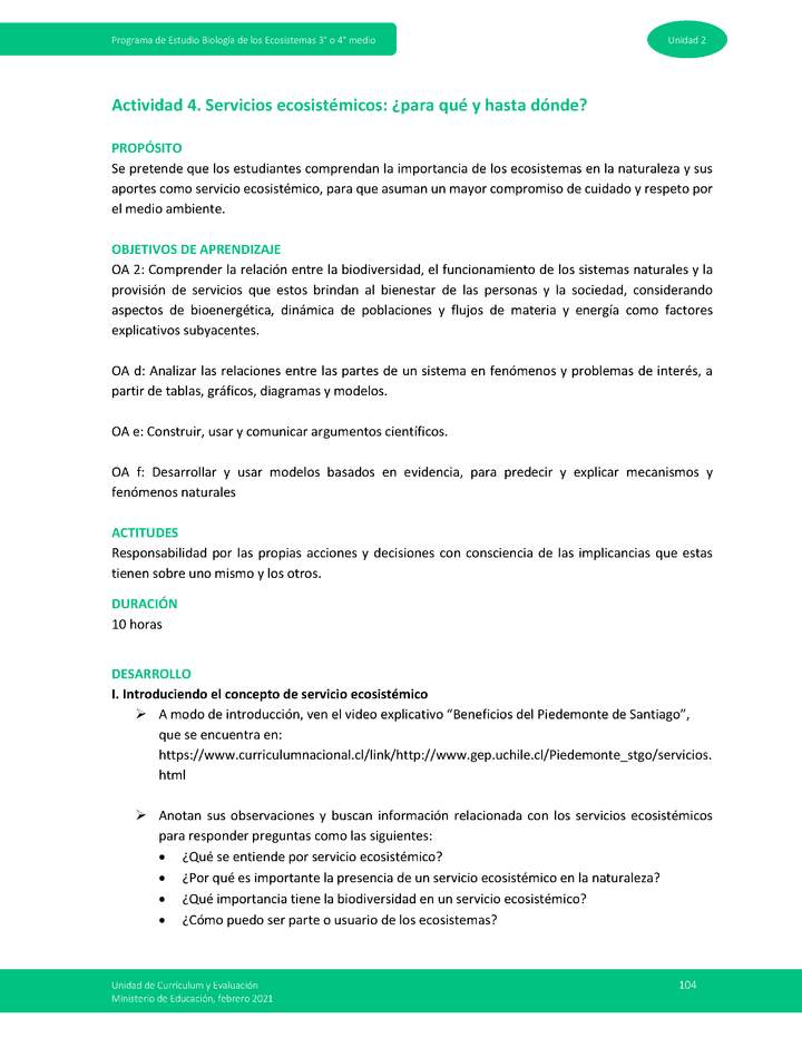 Actividad 4 - Servicios ecosistémicos: ¿para qué y hasta dónde?