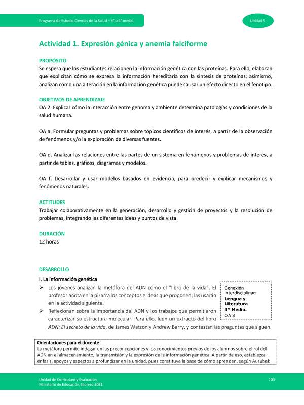 Actividad 1: Expresión génica y anemia falciforme