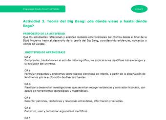 Actividad 3 - Teoría del Big Bang: ¿De dónde viene y hasta dónde llega?