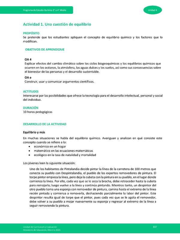 Actividad 1: Una cuestión de equilibrio