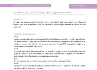 Actividad 3: Estrés y salud mental: ¿qué sé y qué puedo hacer?