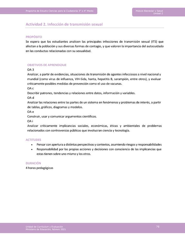 Actividad 2: Infección de transmisión sexual