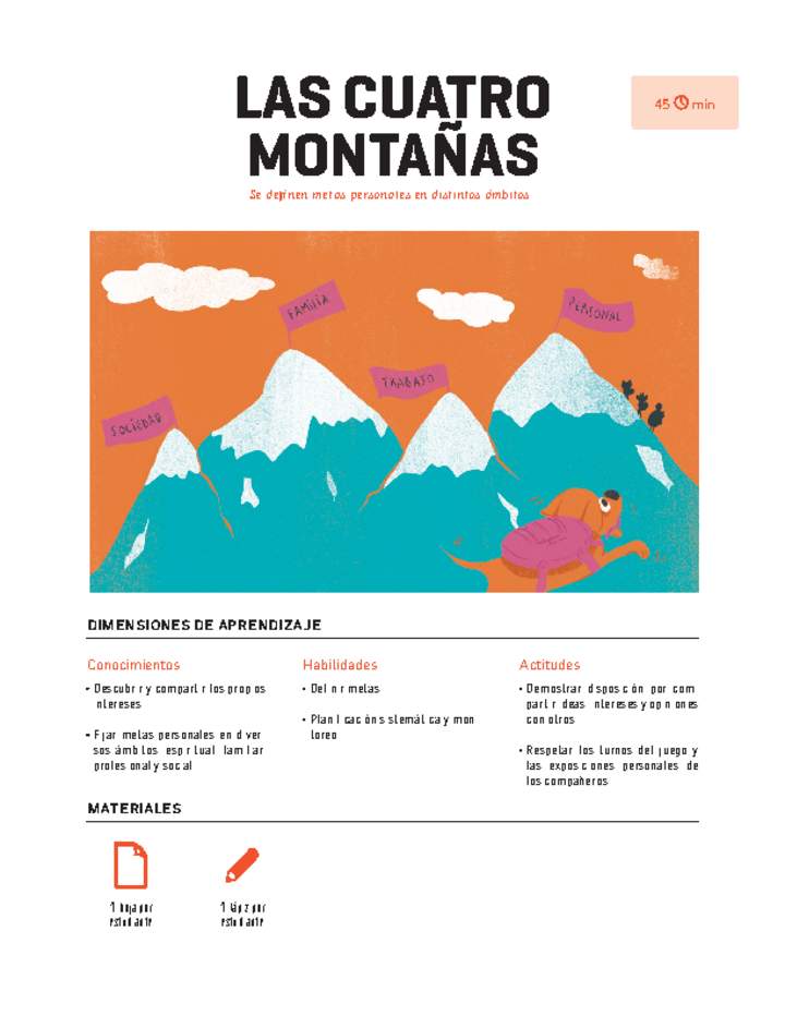 Clase 8. Juego las 4 montañas