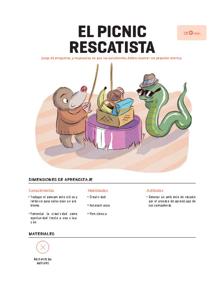 Clase 1. Juego El picnic rescatista