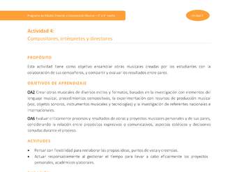 Actividad 4: Compositores, intérpretes y directores