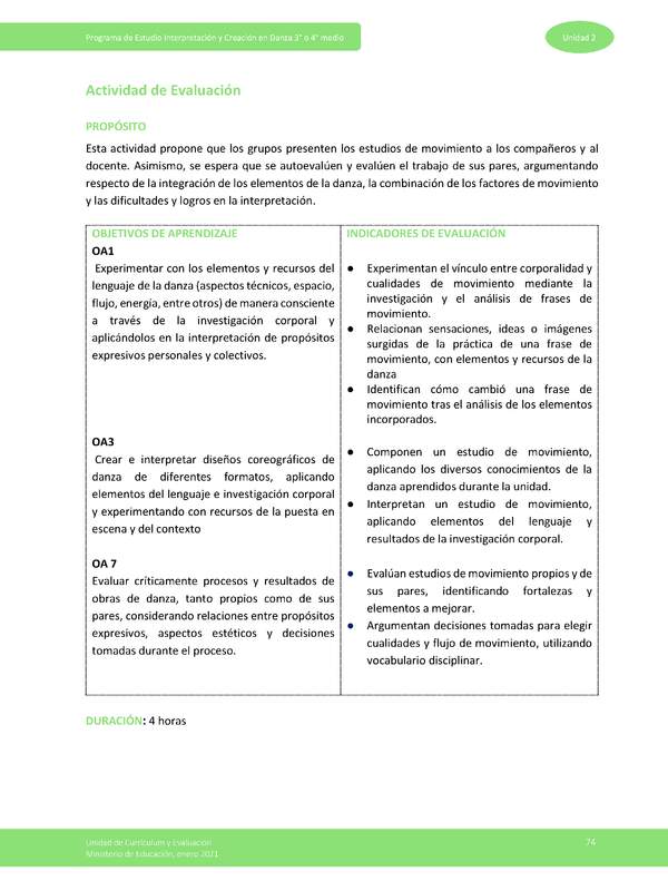 Actividad de evaluación