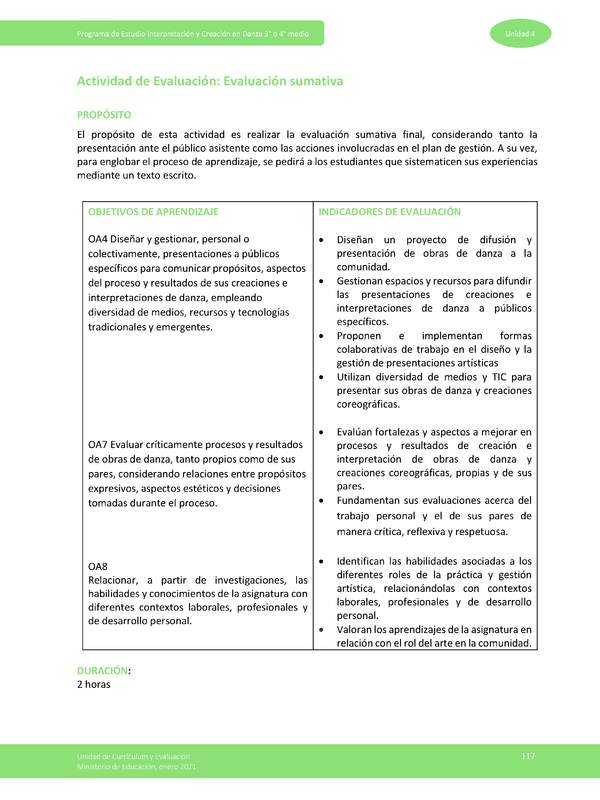 Actividad de evaluación sumativa