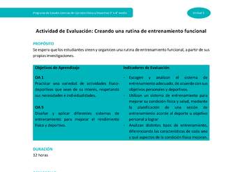 Actividad de evaluación: Creando una rutina de entrenamiento funcional