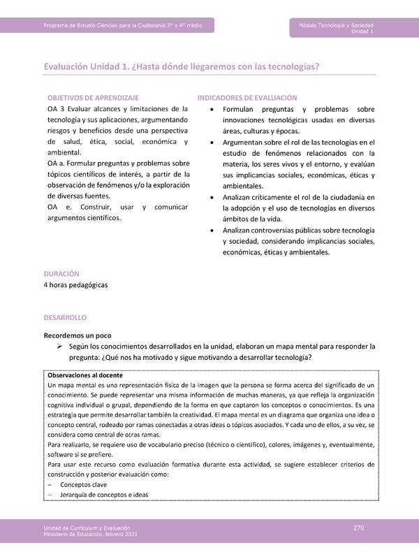 Actividad de evaluación: ¿Hasta dónde llegaremos con las tecnologías?