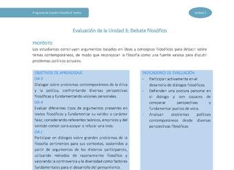 Actividad de evaluación: Debate filosófico