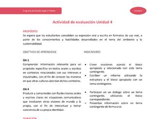 Actividad de evaluación Unidad 4