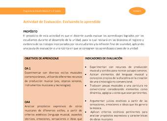 Actividad de evaluación: Evaluando lo aprendido