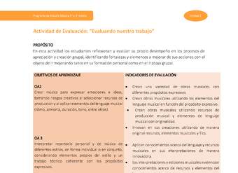 Actividad de evaluación: Evaluando nuestro trabajo