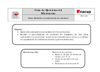 Guía - Micrómetros
