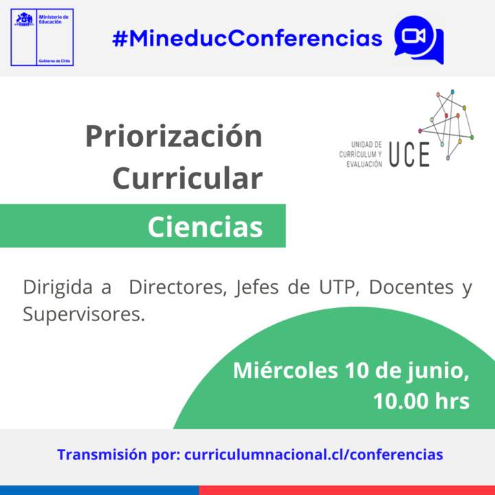 Conferencia virtual: Priorización Curricular  Matemáticas