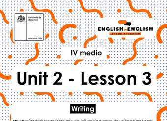 Lesson 3 Inglés 4º medio