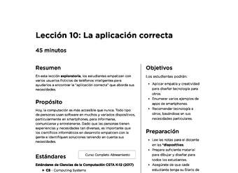 Lección 10: La aplicación correcta