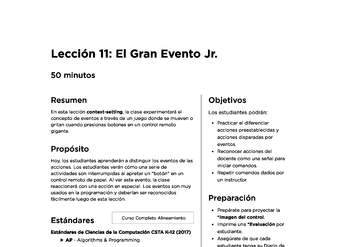 Lección 11: El Gran Evento Jr.