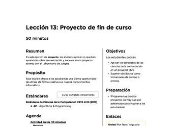 Lección 13: Proyecto de fin de curso