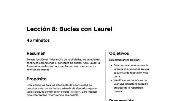 Lección 8: Bucles con Laurel