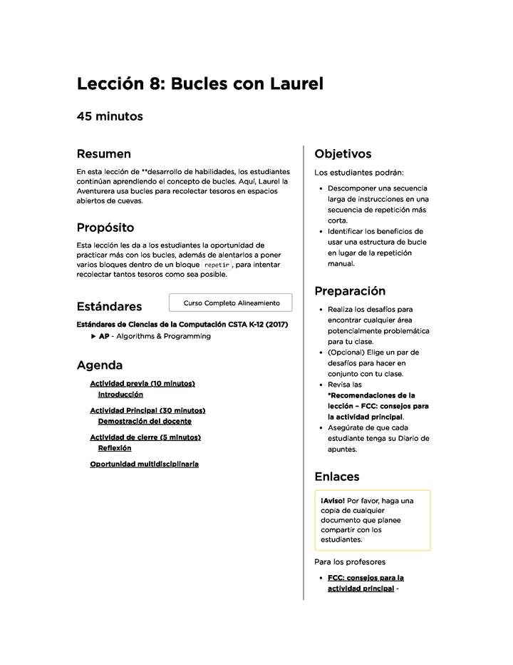 Lección 8: Bucles con Laurel