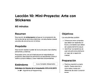 Lección 10: Mini-Proyecto: Arte con Stickeres